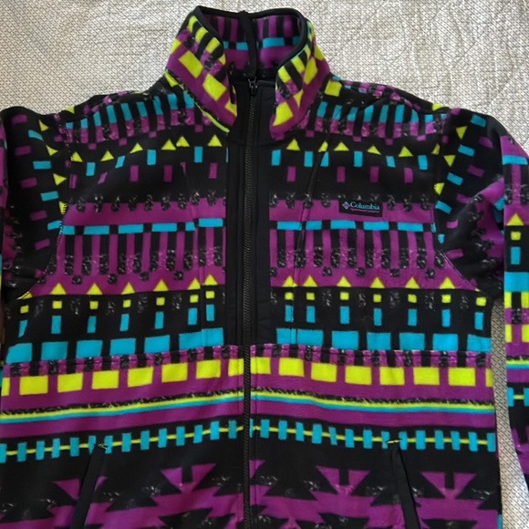 An Awesome Mountain Print Fleece Jacket from Columbia, Oversized Men’s M. - Picture 3 of 15